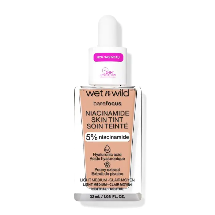 

Праймер base de maquillaje bare focus niacinamide skin tint Wet N Wild, цвет light medium sand