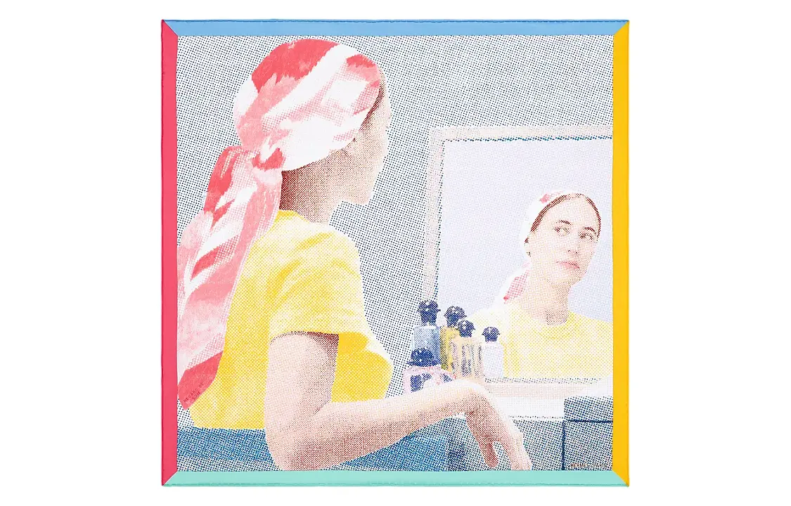 

HERMES Шёлковый платок, Blue/Rose/Tawny