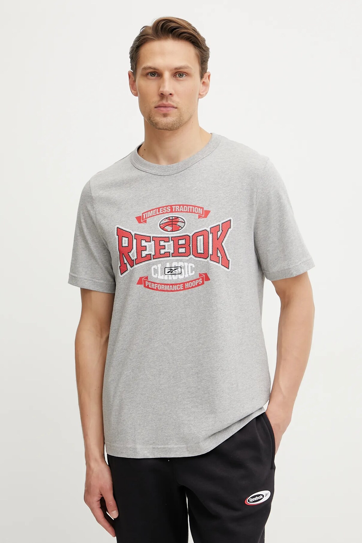 

Классическая хлопковая футболка Reebok Classic, серый