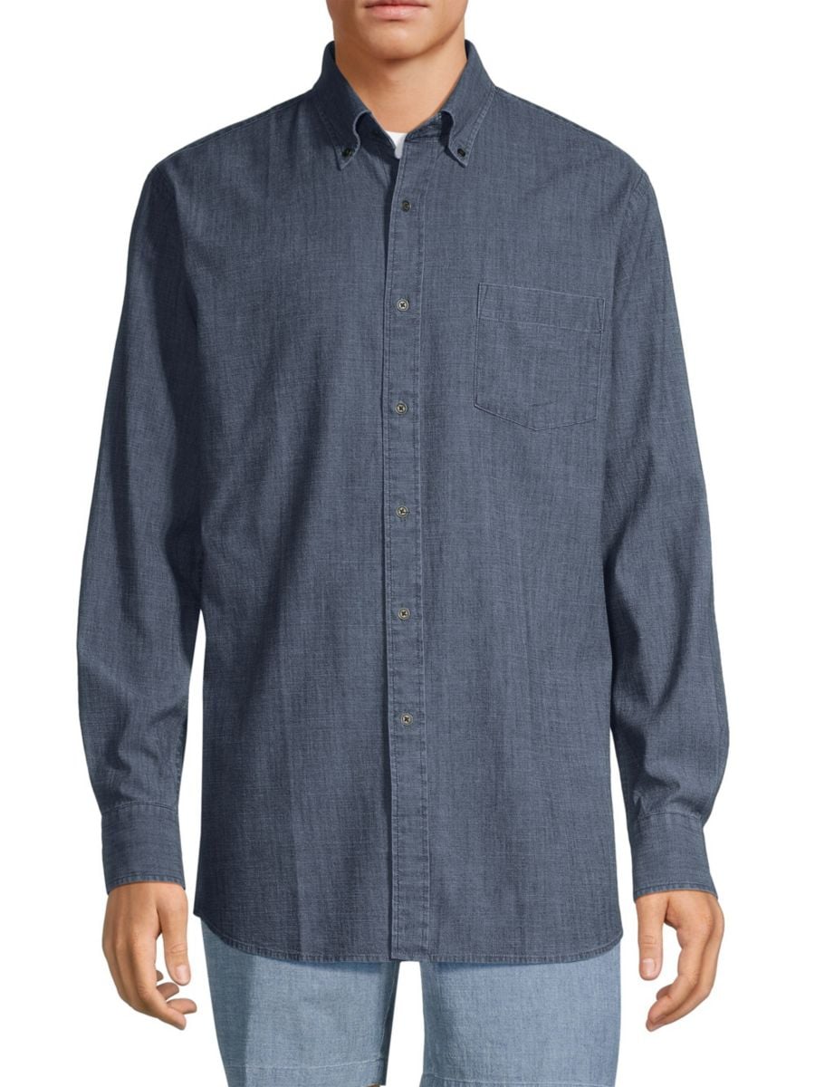 

Спортивная рубашка Crown Tamworth Chambray Peter Millar, индиго