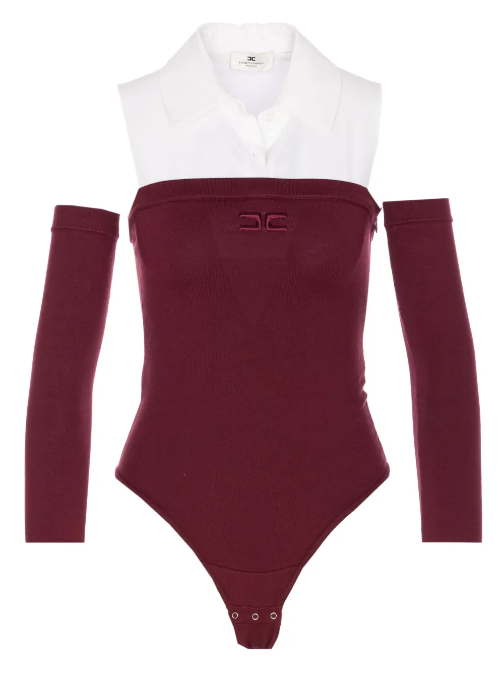 

Боди с вышитым логотипом Elisabetta Franchi, красный