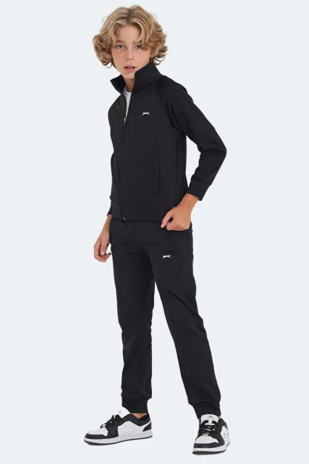 Детский спортивный костюм для девочек с длинным рукавом Slazenger, Black