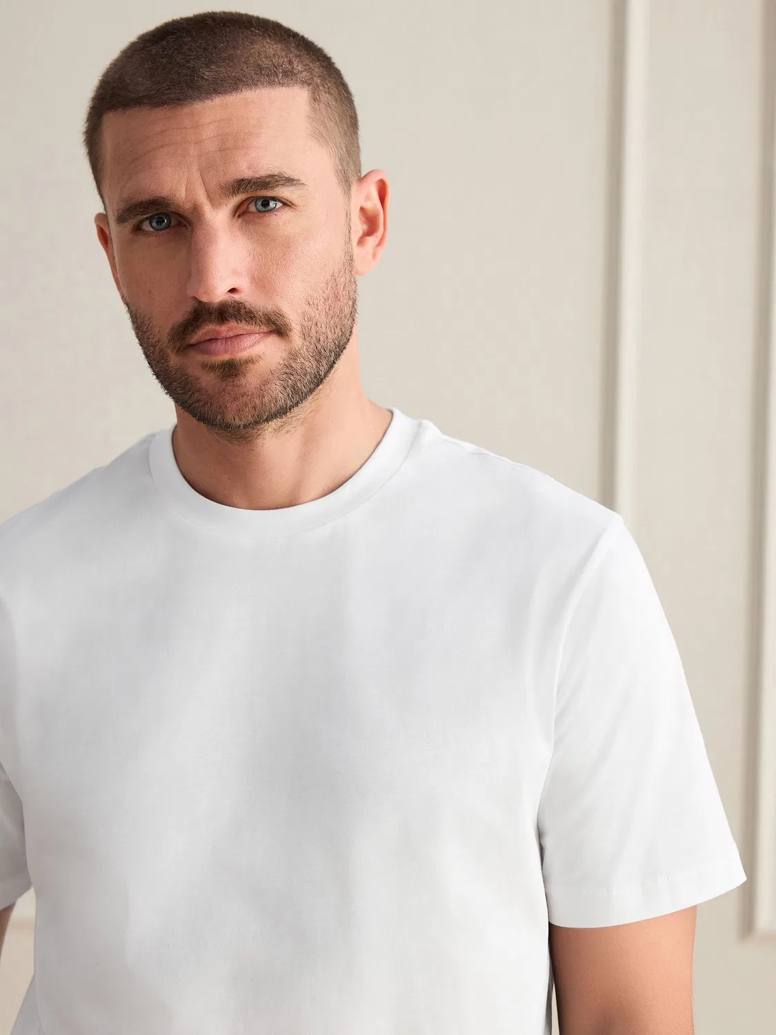 Футболка хлопковая Signature Regular Fit Next, белый — фото 4