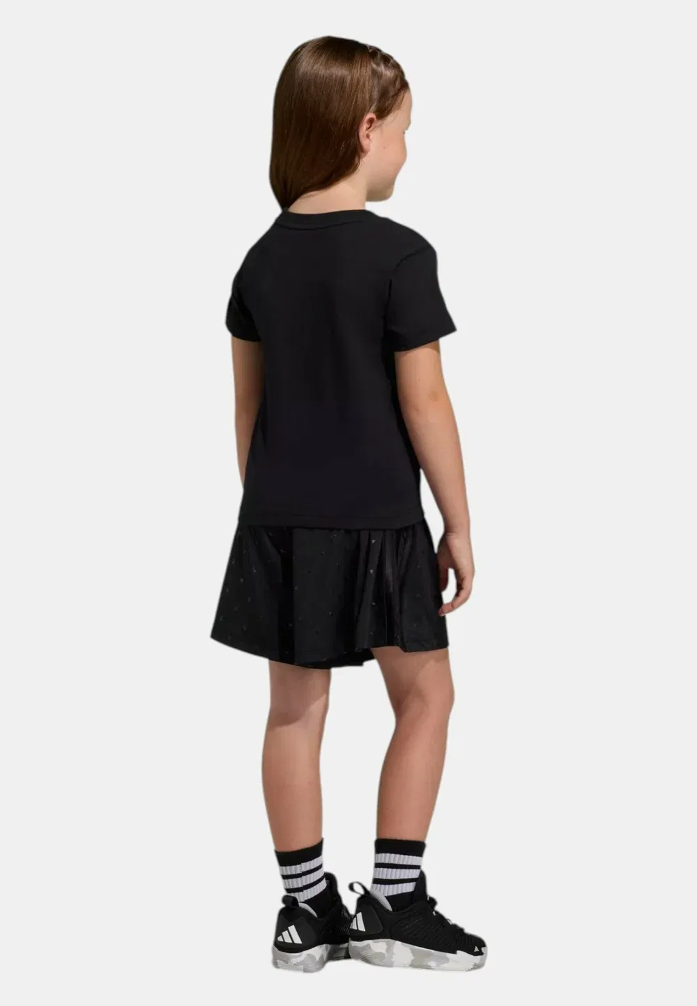 Сезонный гламурный короткий комплект - шорты Adidas Sportswear, Black — фото 2
