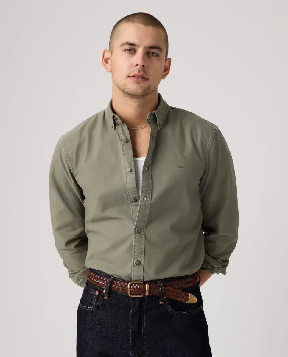 Мужская рубашка с длинным рукавом Levi's, Verde — фото 4