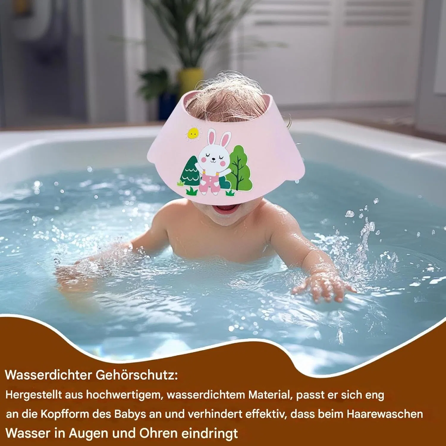 Шапочка для душа for Baby, Adjustable, Pink Generisch — фото 3