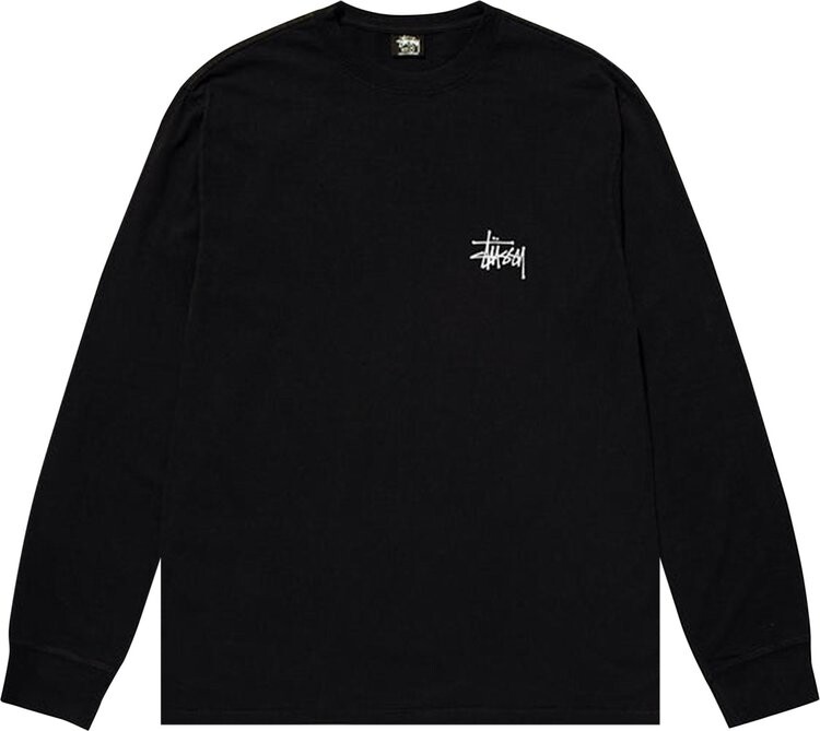 

Лонгслив Stussy Basic Long-Sleeve Tee 'Black', черный