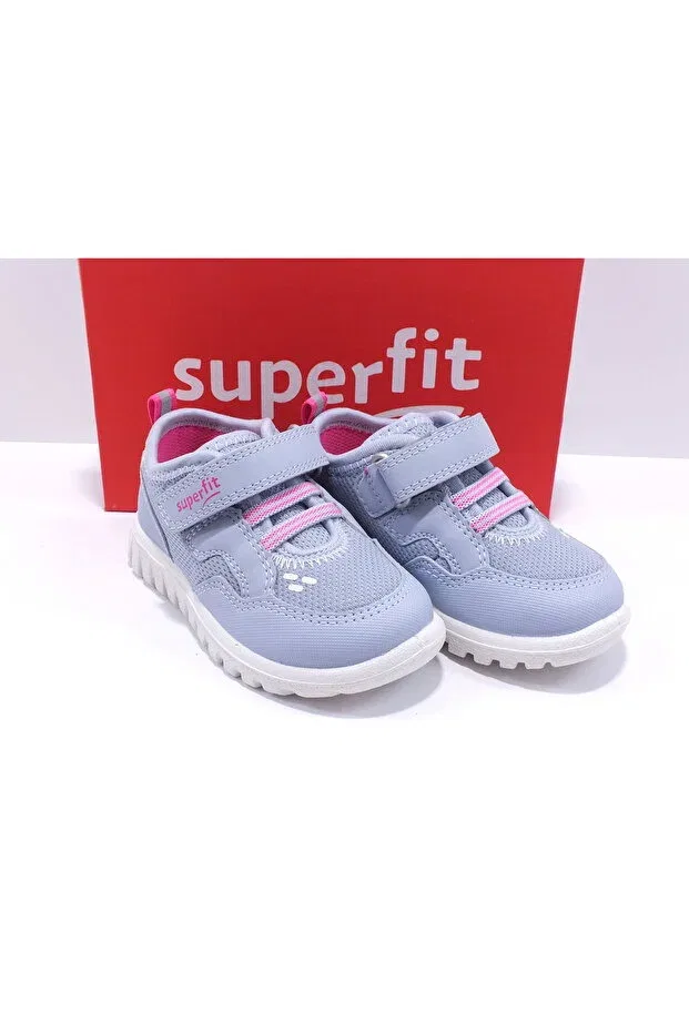 Детские спортивные кроссовки для девочек из текстиля Superfit, Gray — фото 3