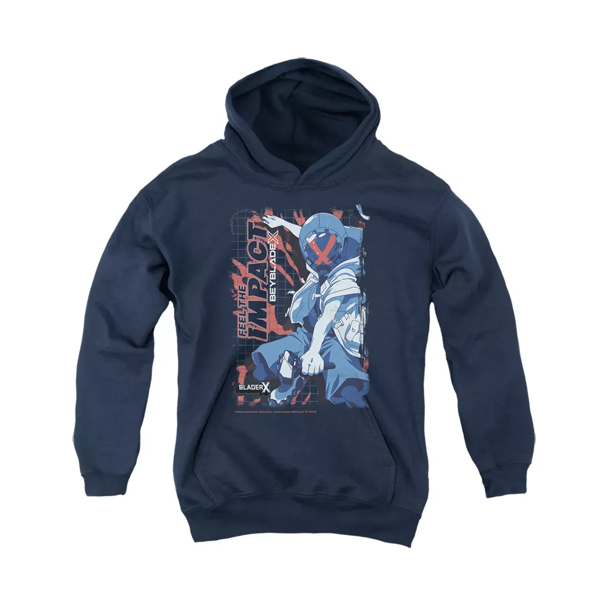 Детское худи для мальчиков с принтом Beyblade X Jaxon Blader X Feel The Impact LOGOVISION, Navy