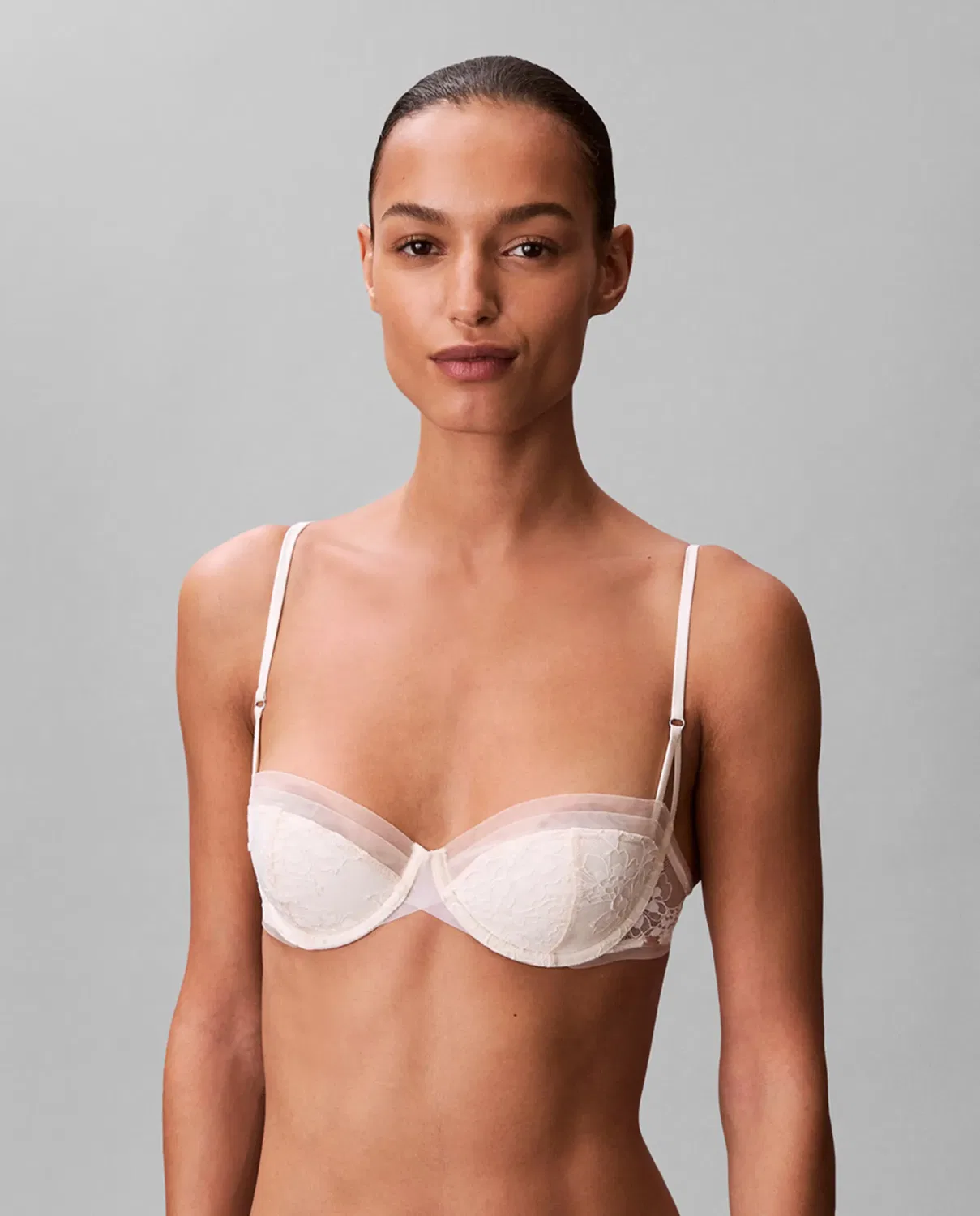 Женский бюстгальтер-балконет с косточками Calvin Klein, Blanco