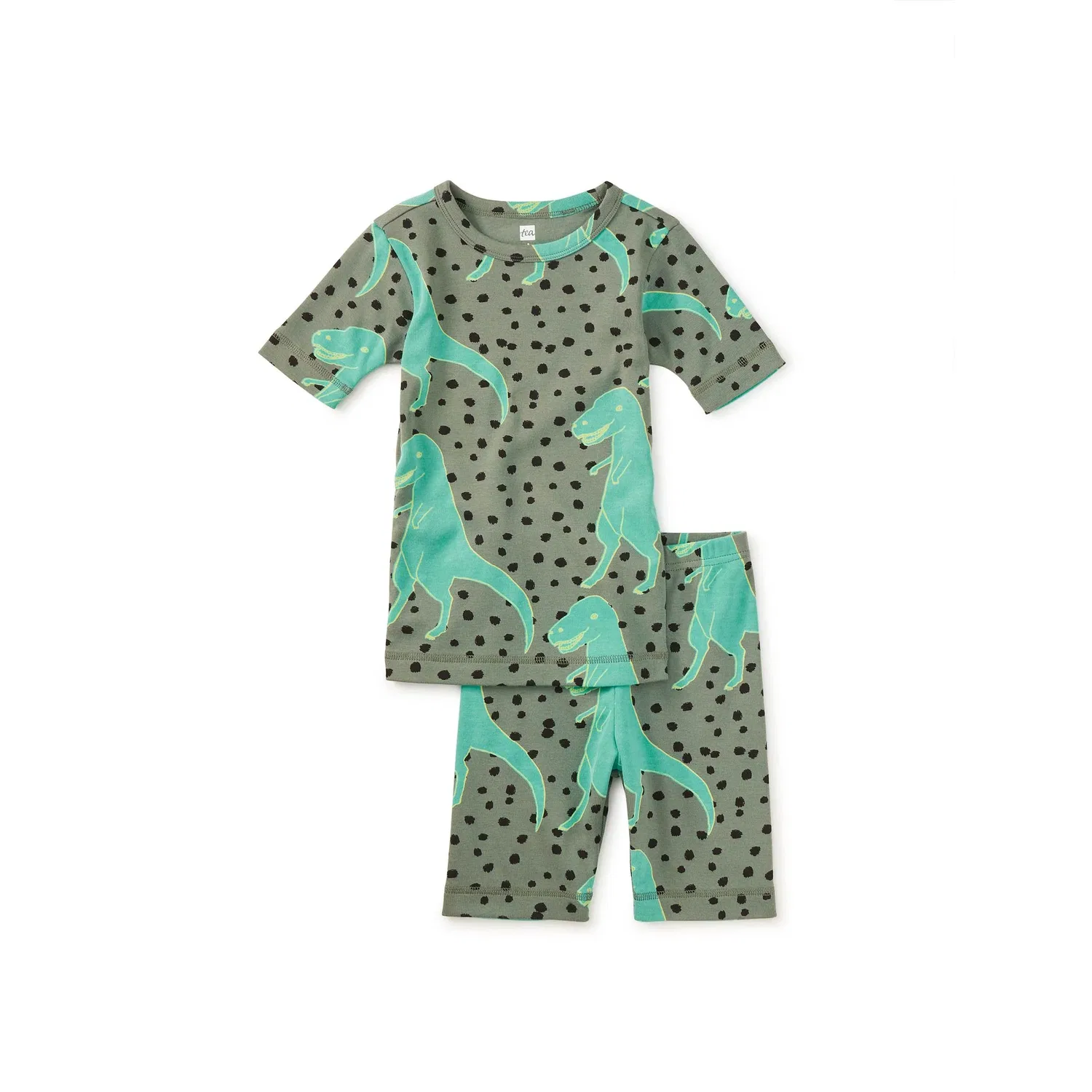 Детский комплект пижамы с коротким рукавом In Your Dreams Pajama Set Tea Collection, Jaguar Joy — фото 2