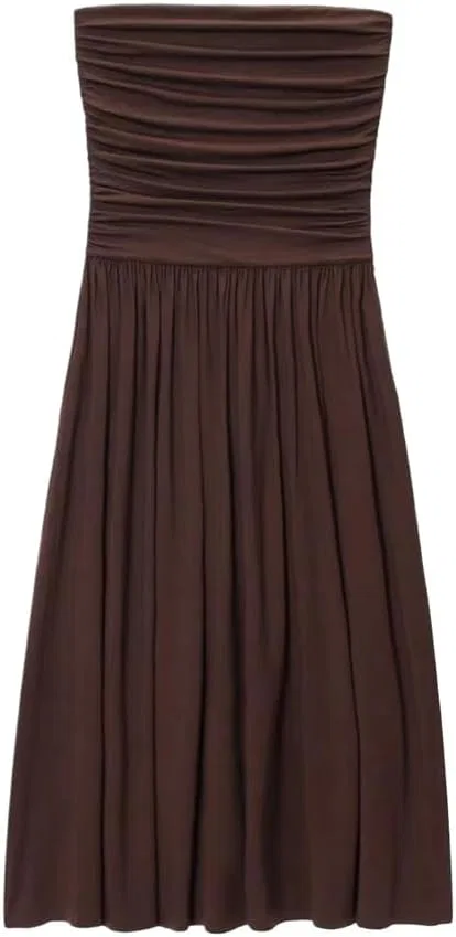 Женское пляжное платье с запахом Brown Spliced, Brown