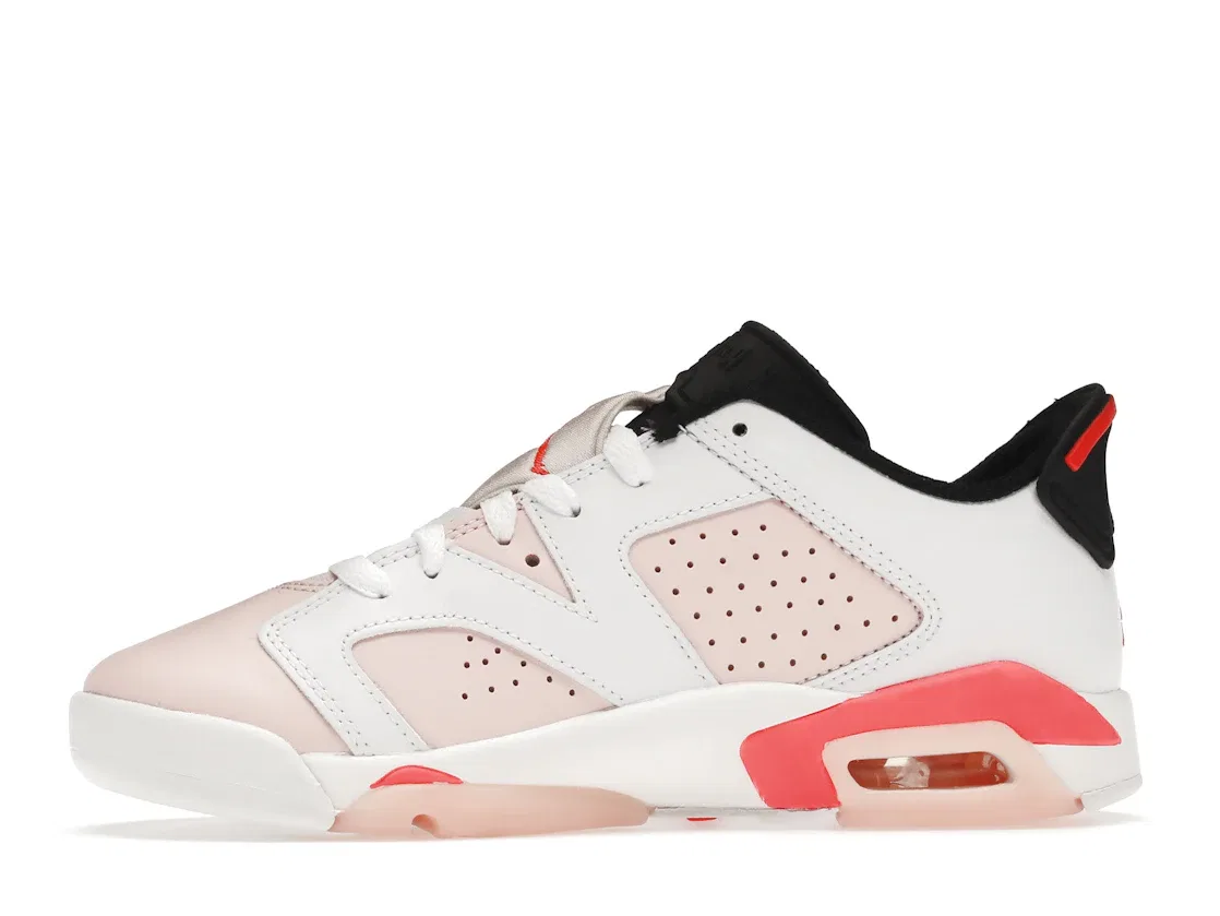 Детские кроссовки Lifestyle с принтом Jordan 6 Retro Low Jordan, White/Atmosphere-Infrared 23-Black — фото 3