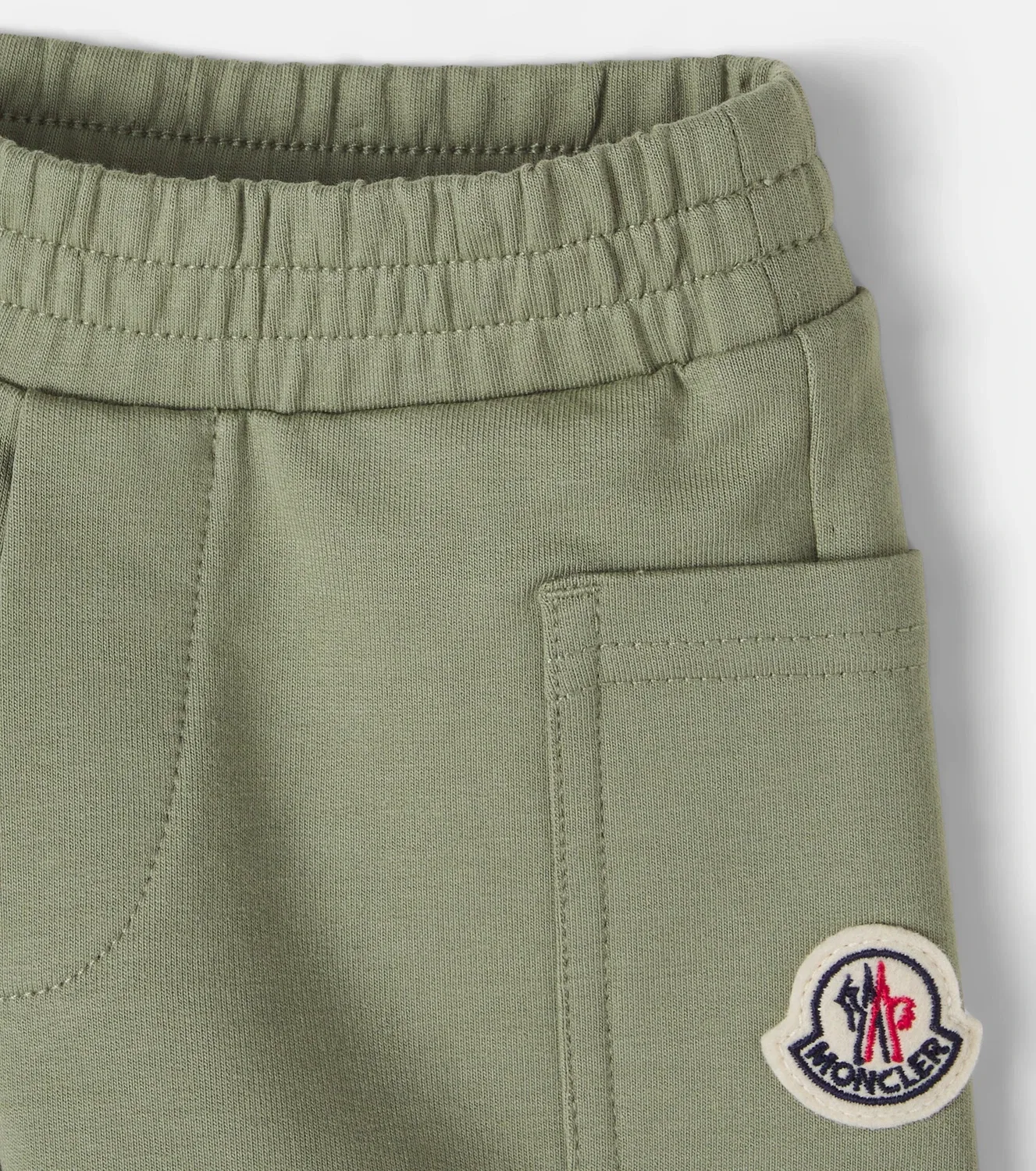 Шорты хлопковые Moncler Enfant, зеленый — фото 3
