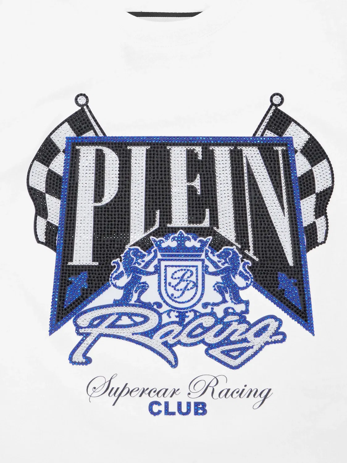 Футболка с логотипом и стразами Philipp Plein, белый — фото 3