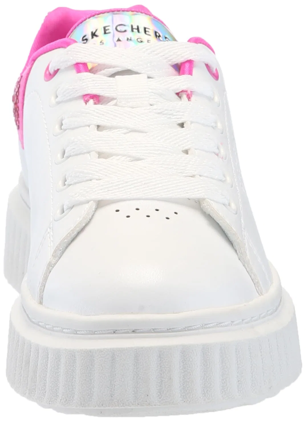 Детские кроссовки для девочек Skechers, White Pink — фото 2