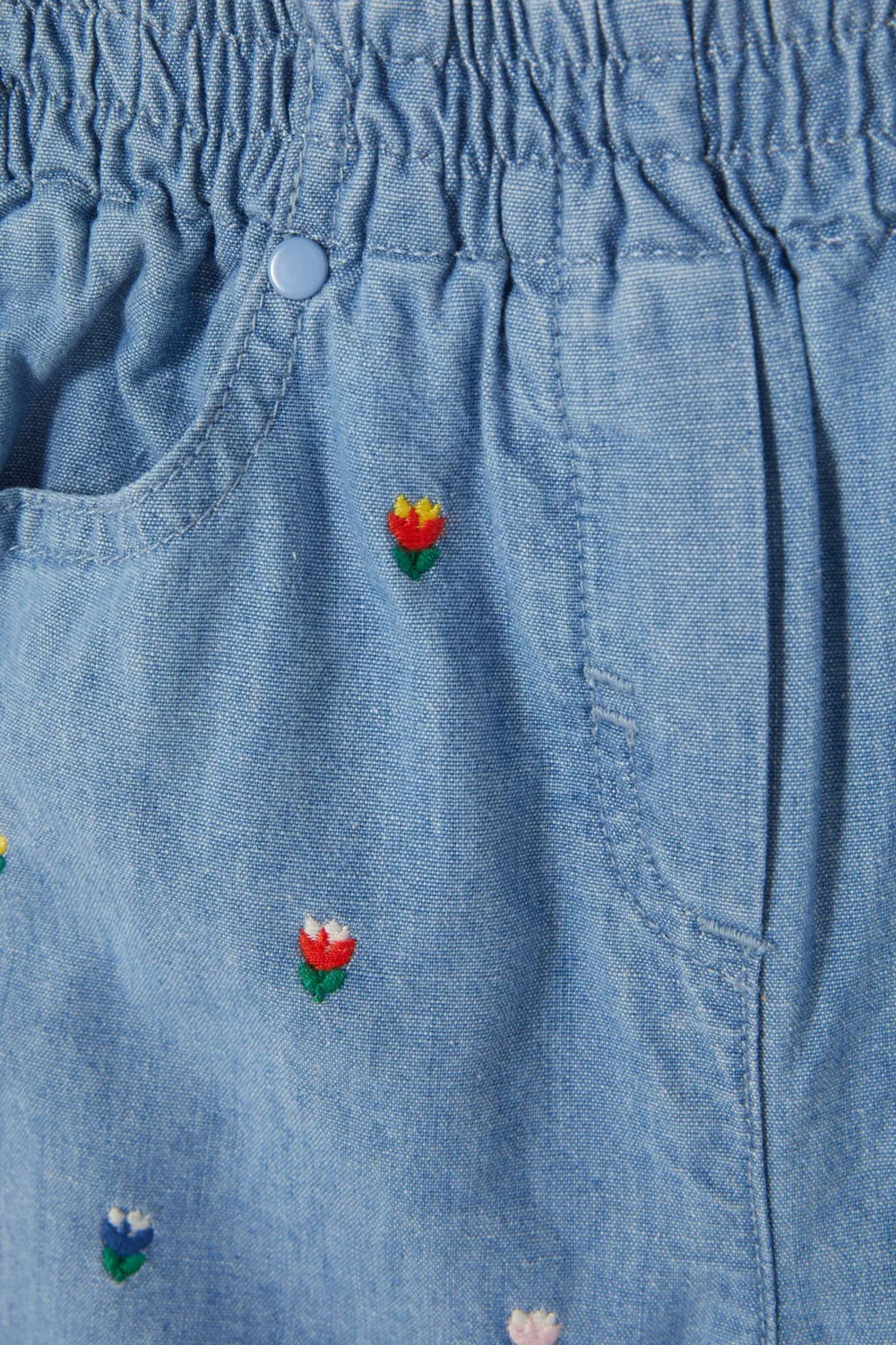 Джинсы с вышивкой тюльпанов Tulip Embroidered Denim Jeans Stella McCartney — фото 3