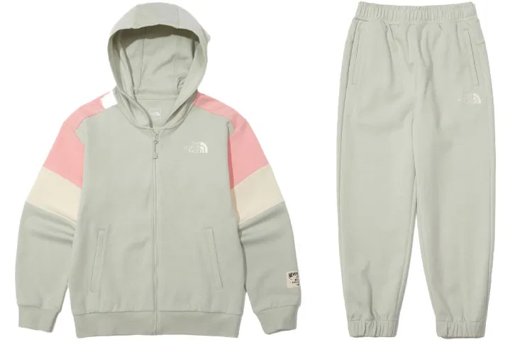Детский спортивный комплект с капюшоном THE NORTH FACE, Light Green