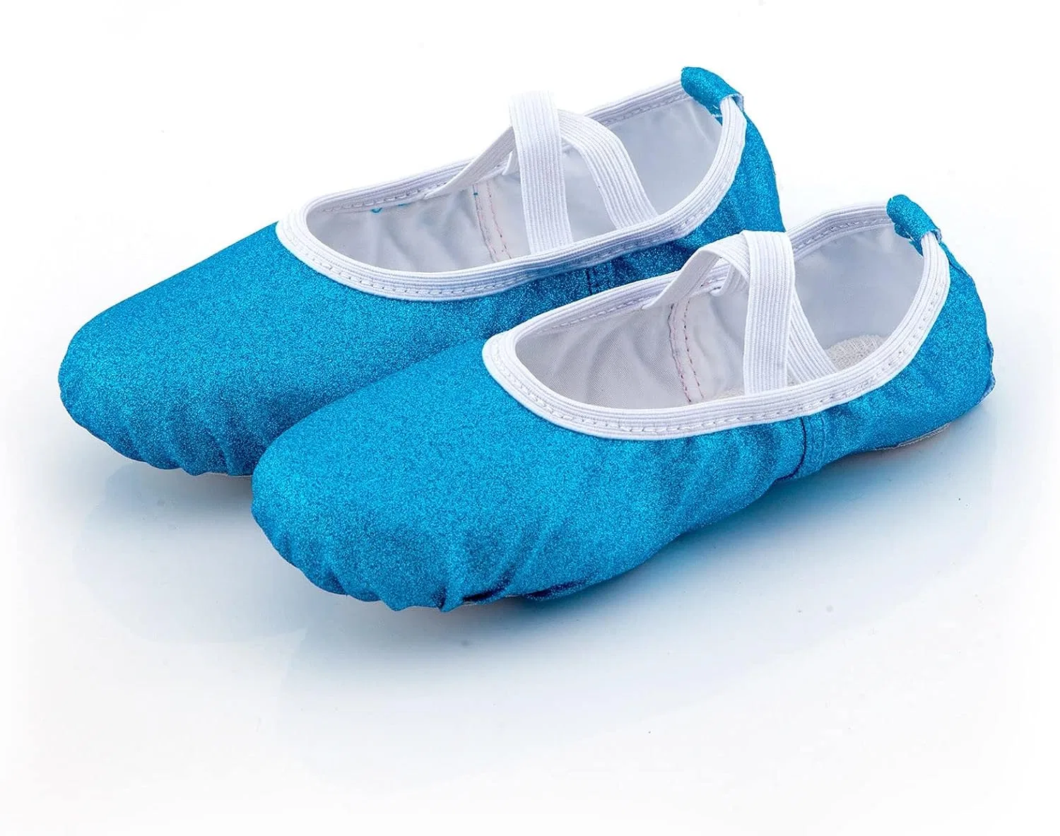 Детские балетки для девочек с блестками Ballet Shoes, Sky Blue — фото 3