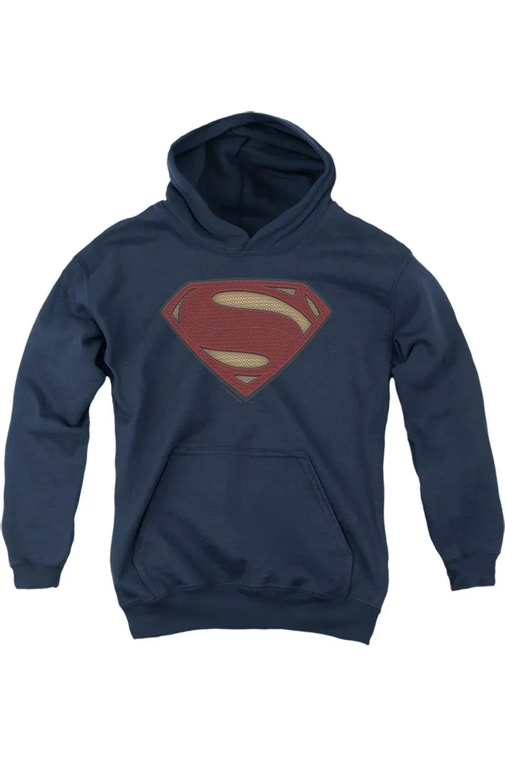 Детское худи для мальчиков с принтом Superman Costume Shield Gildan, темно-синий