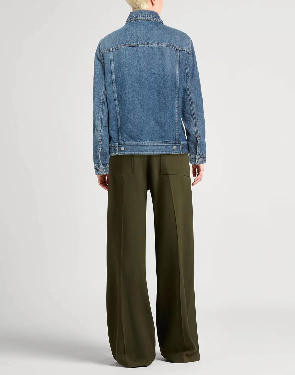 Женская джинсовая куртка с классическим воротником Acne Studios, синий — фото 3