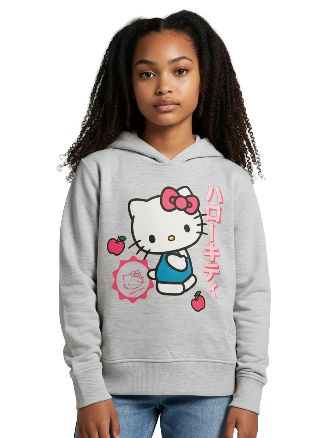 Худи с капюшоном Hello Kitty, серый