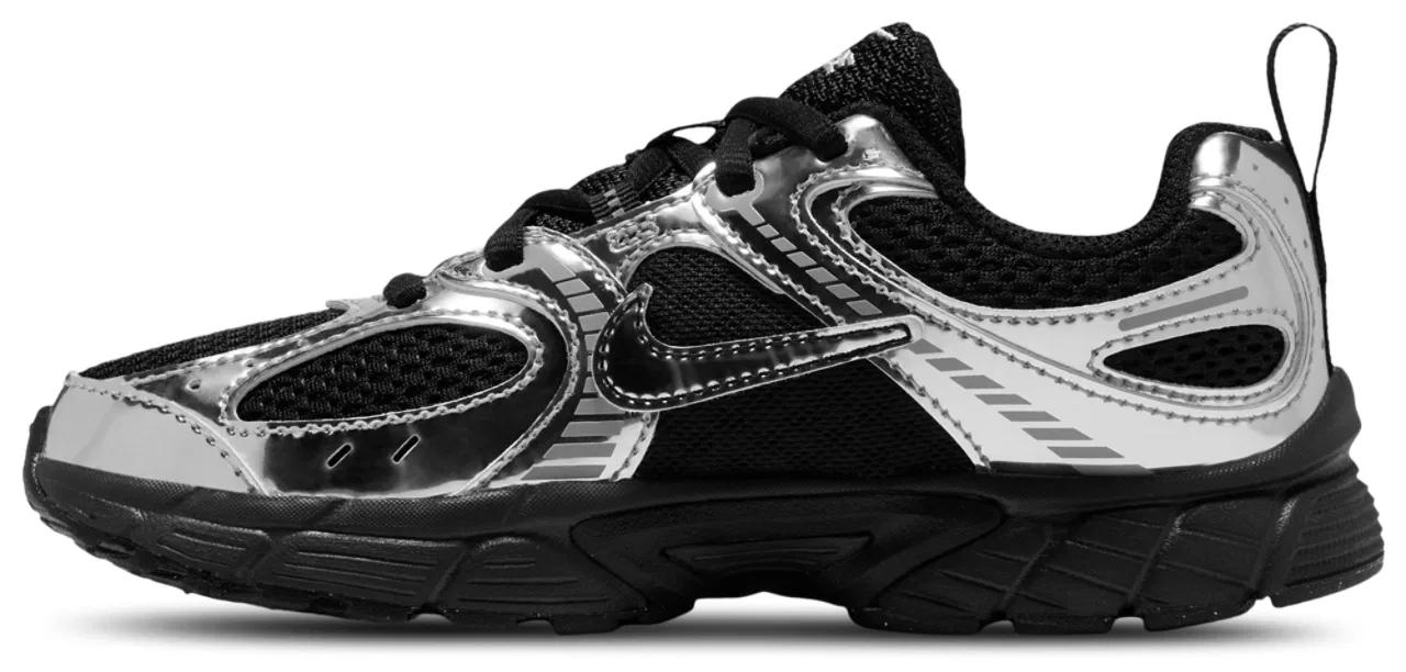 Детские кроссовки для мальчиков с дышащей сеткой Nike V5 RNR Shine, Black/Mtlc Silver — фото 2