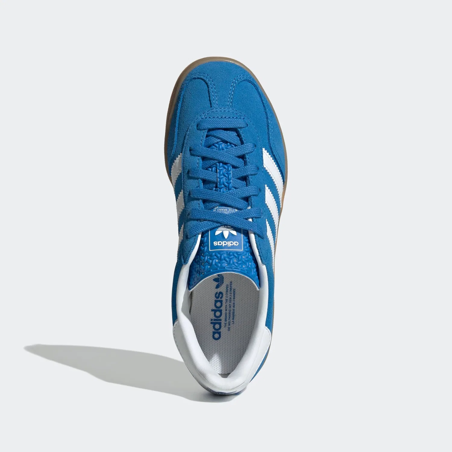 Детские кроссовки низкие из замши Adidas Originals, Bluebird/Cloud White — фото 4