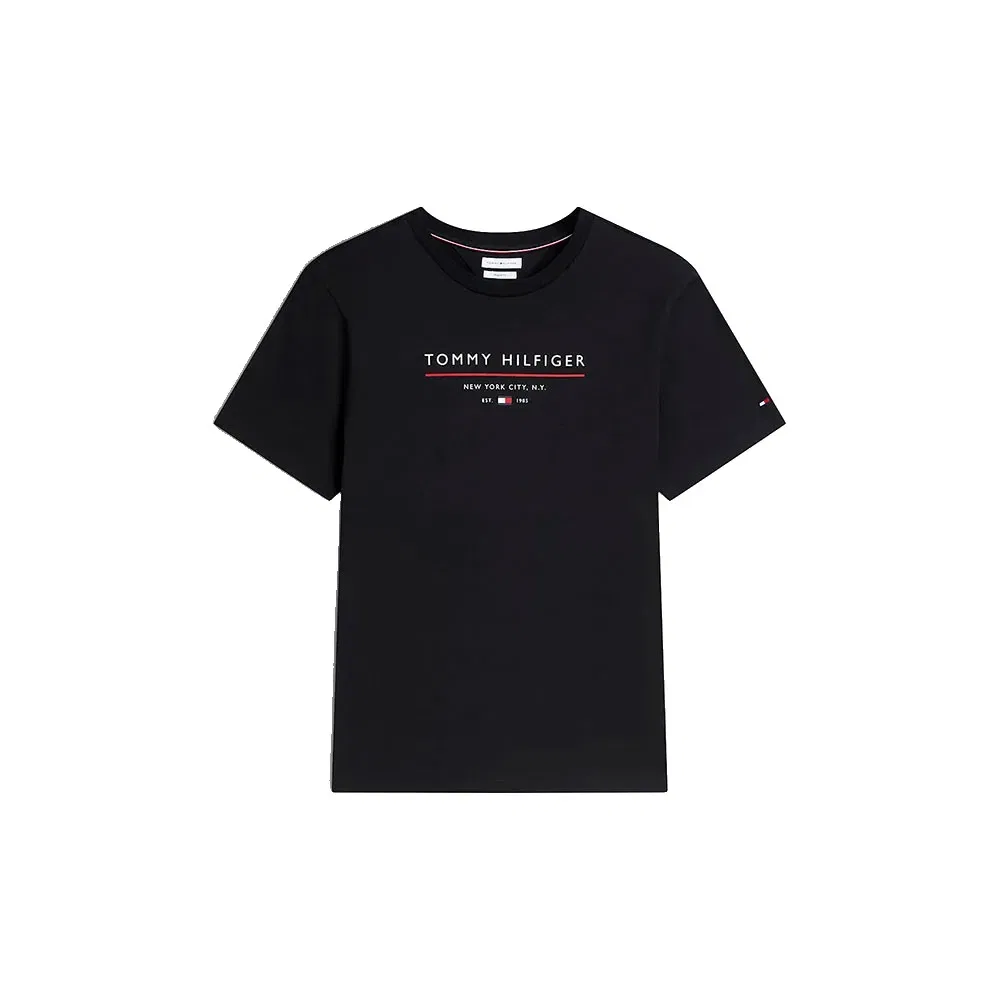 Мужская футболка с коротким рукавом Tommy hilfiger Brand Love New, Black — фото 3