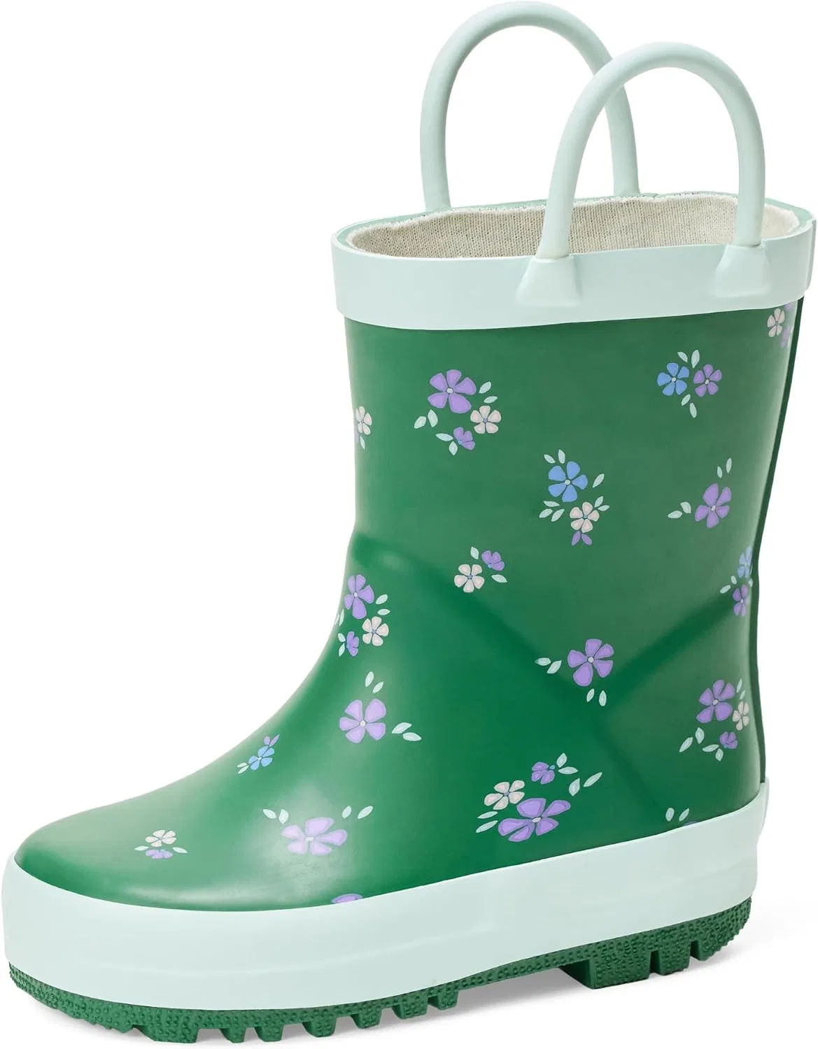 Детские резиновые сапоги для мальчиков и девочек Amazon Essentials x Sofia Grainge, Green Flowers