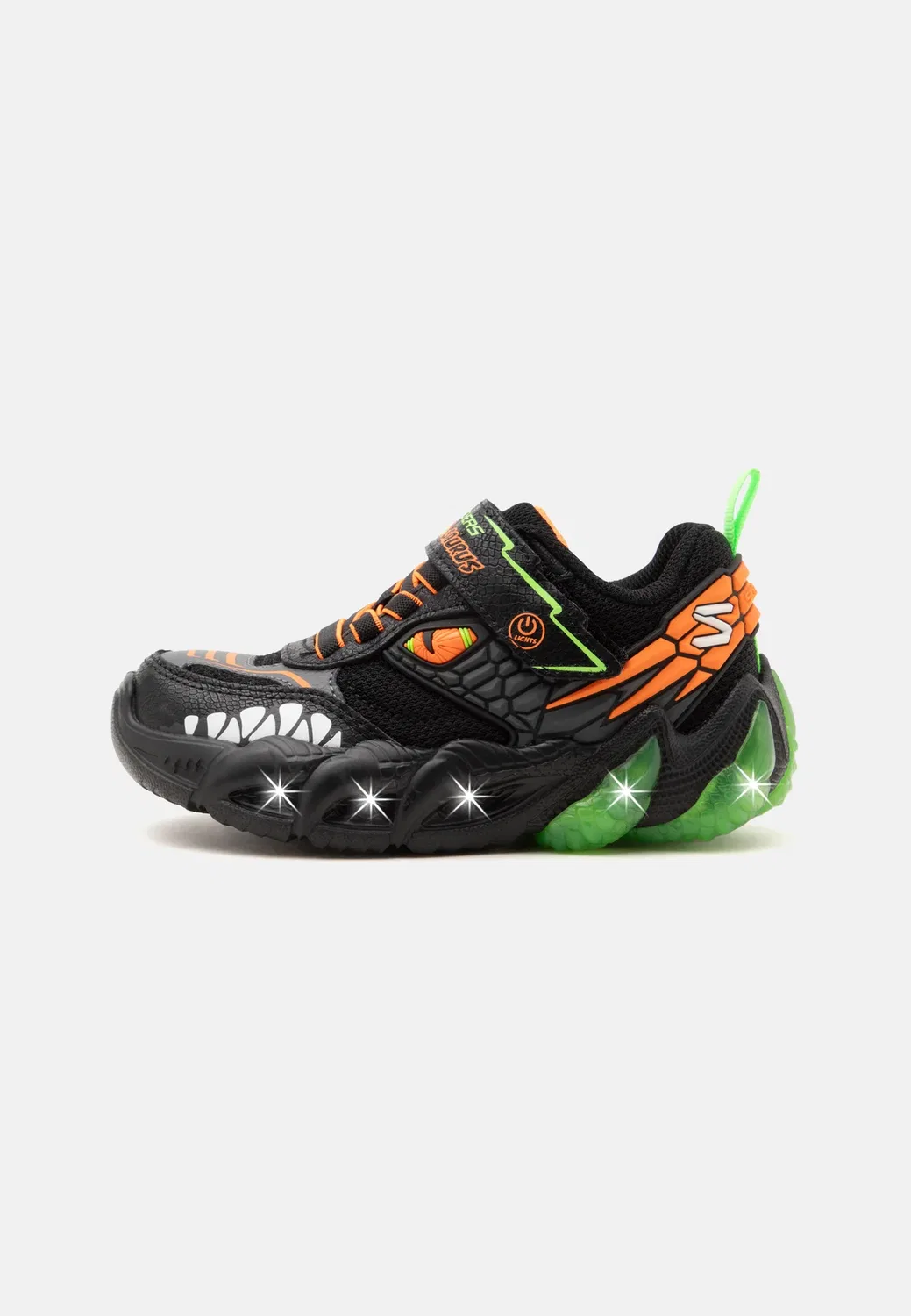 Skech-O-Saurus lights 3.0 - кроссовки Skechers, Black/Lime/Orange