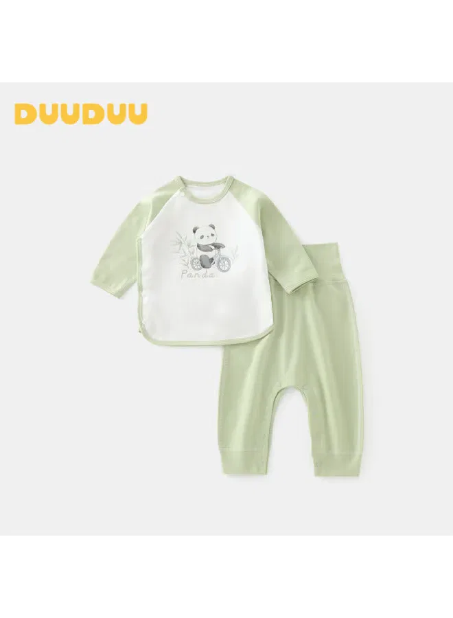 Комплект детского белья с длинным рукавом Duuduu, зеленый