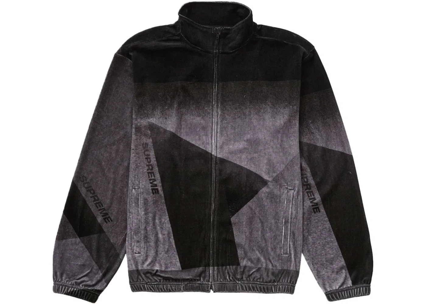Мужская куртка из велюра Supreme Geo Velour Track Jacket, Black