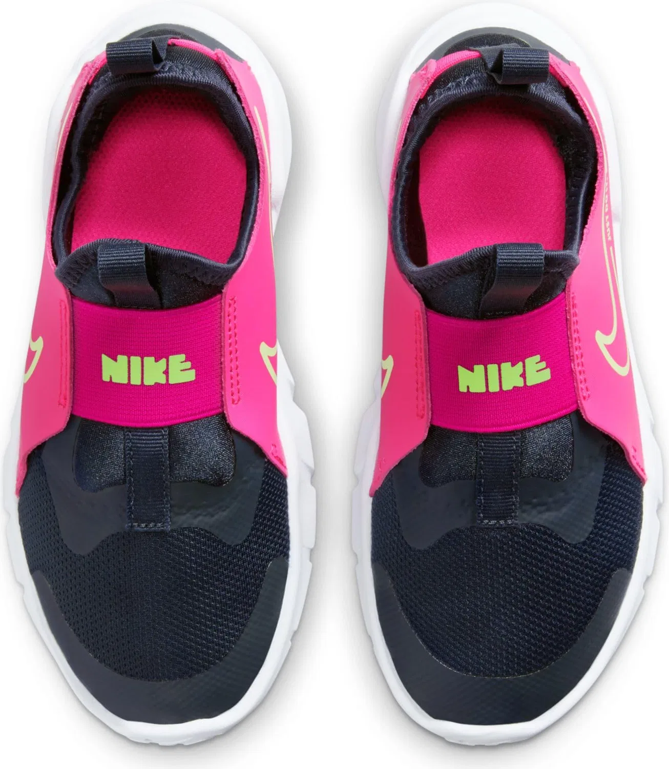Детские беговые кроссовки для мальчиков с шнуровкой Flex Runner 2 (Psv) NIKE, Dark Obsidian Lime Blast Fireberry White — фото 3