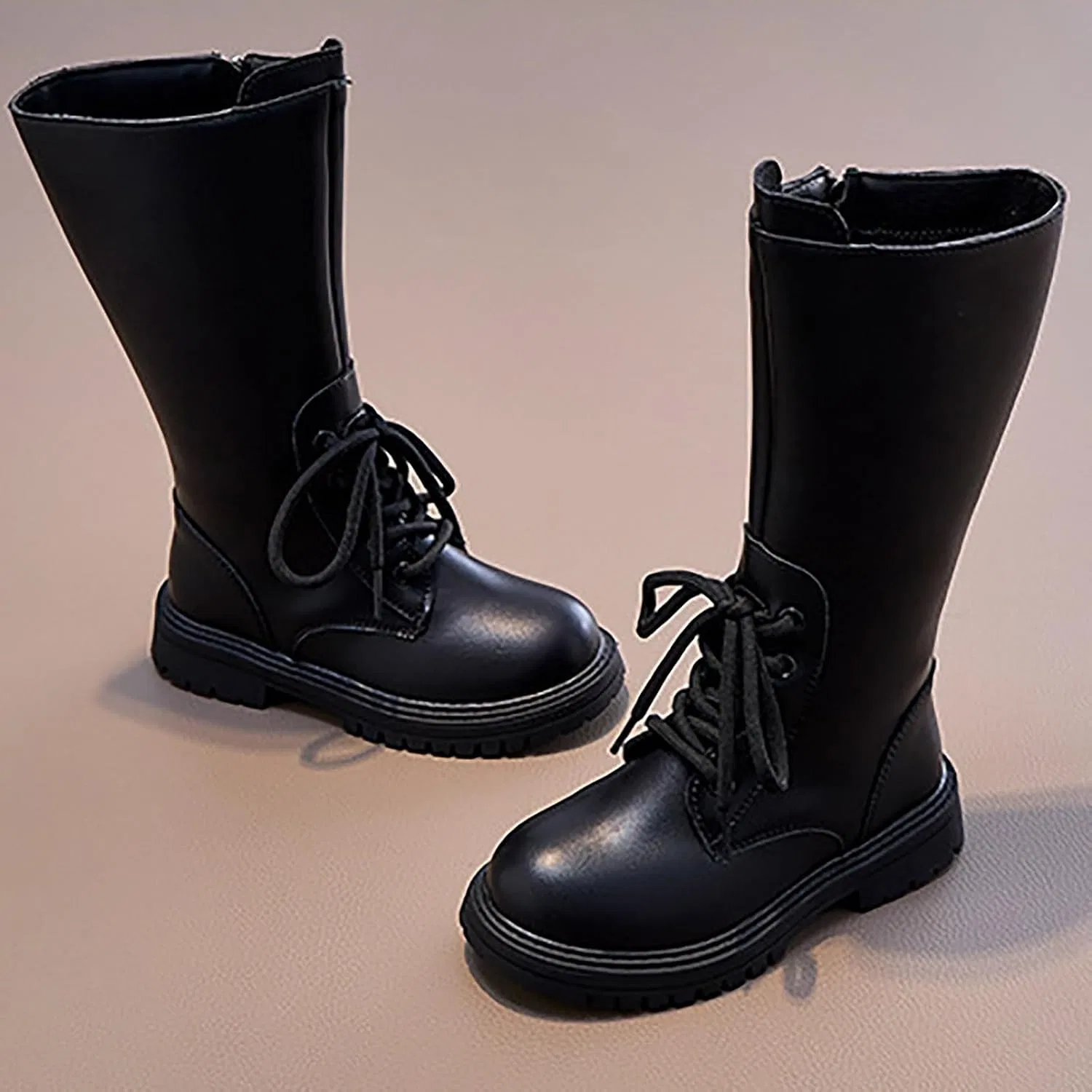 Детские сапоги для девочек с принтом ковбоя, модель Cowboy Boot, бренд, Black — фото 4