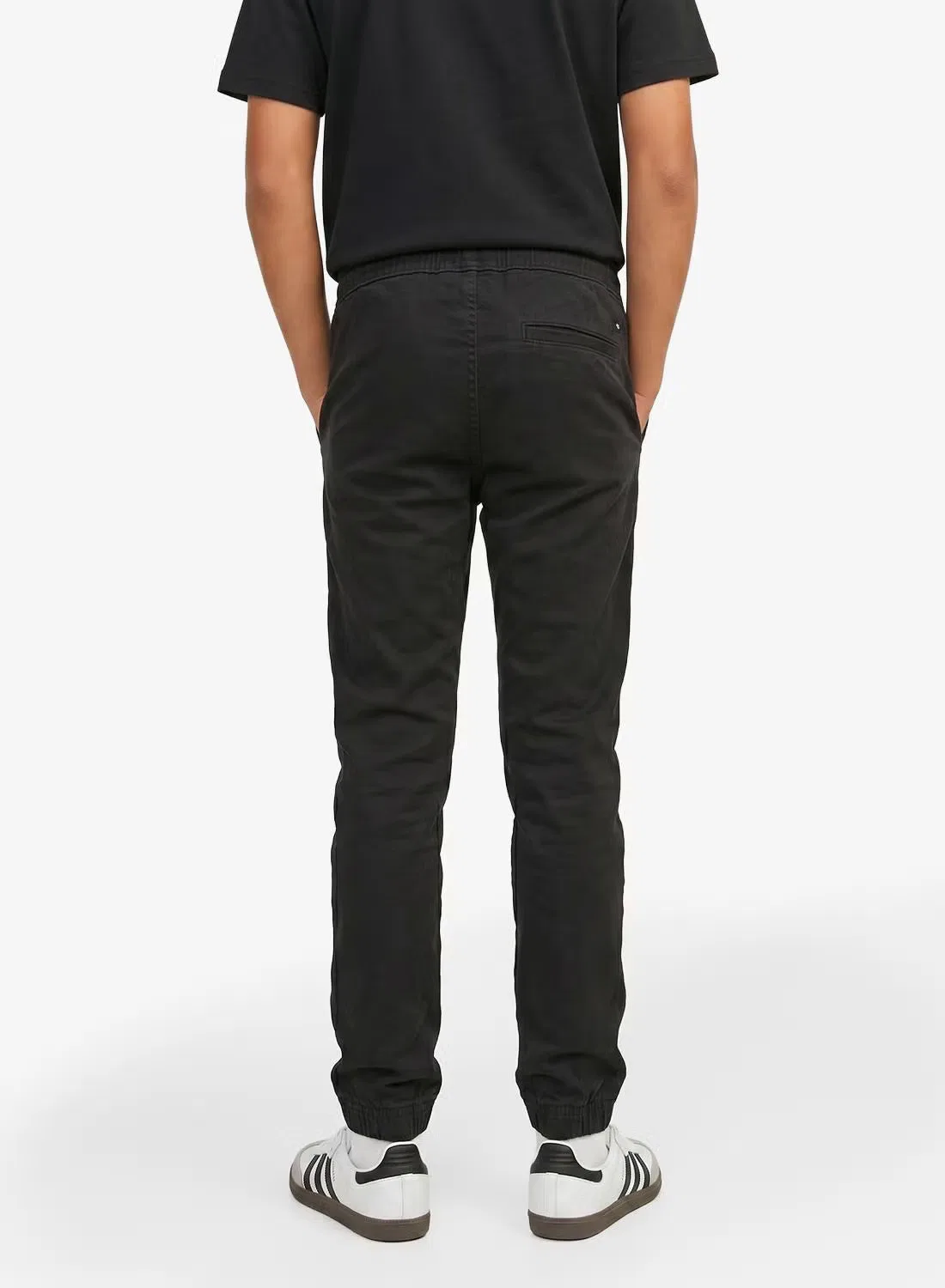 Брюки черные JPSTGORDON DYLAN Jack & Jones Junior, черный — фото 2