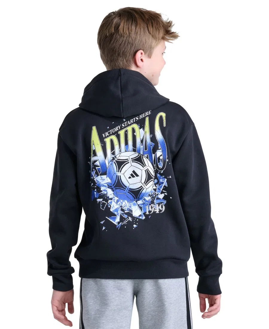 Худи с принтом в гоночном стиле, длинный рукав adidas, Black