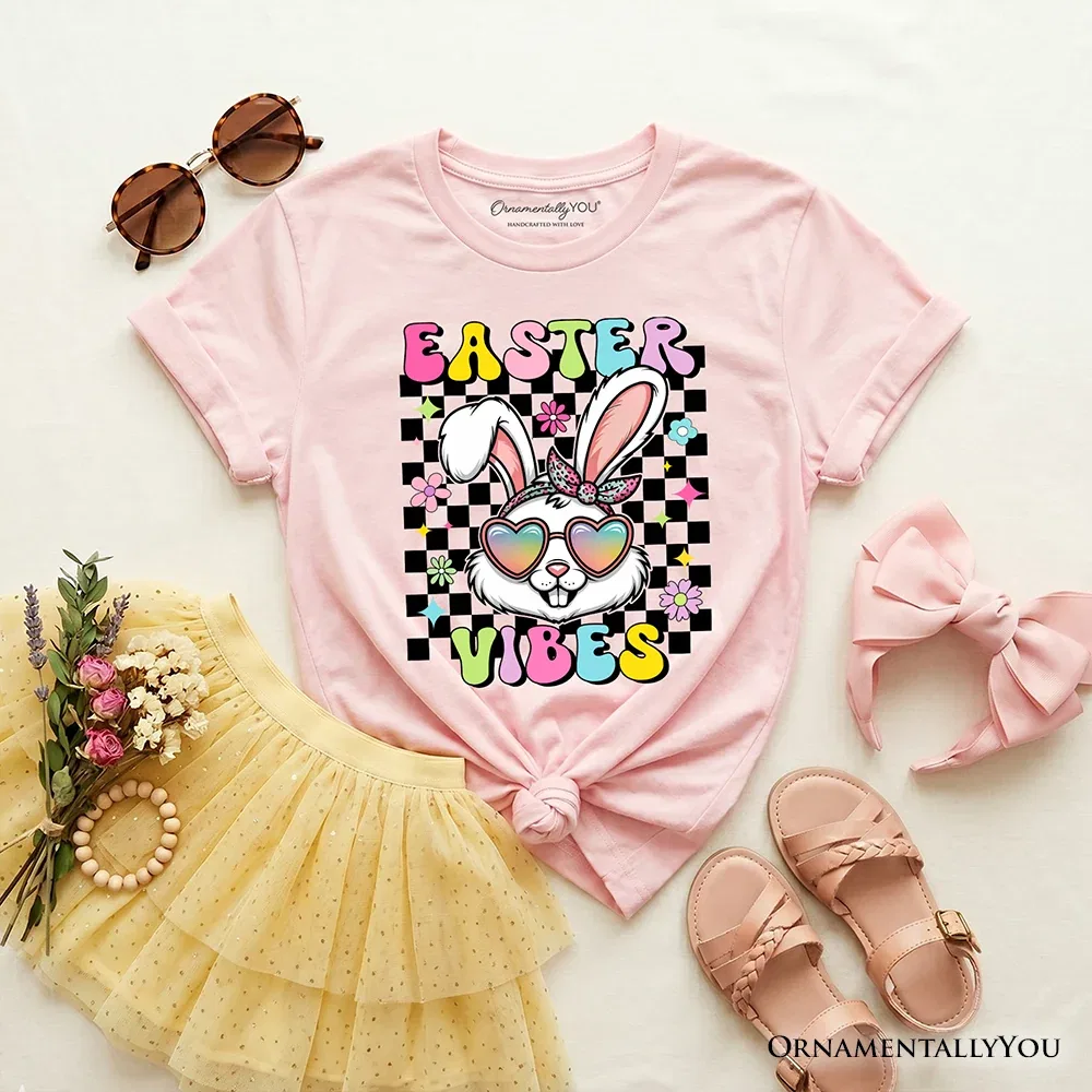 Детская футболка с принтом пасхального кролика OrnamentallyYou, Light Pink