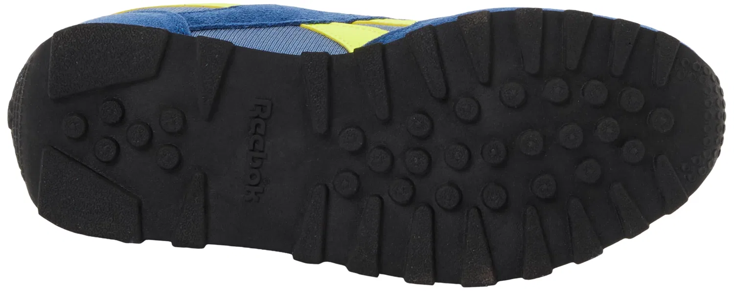 Детские кроссовки для мальчиков с принтом Classic Az Reebok, Shadow Batik Blue Solar Acid Yellow — фото 2