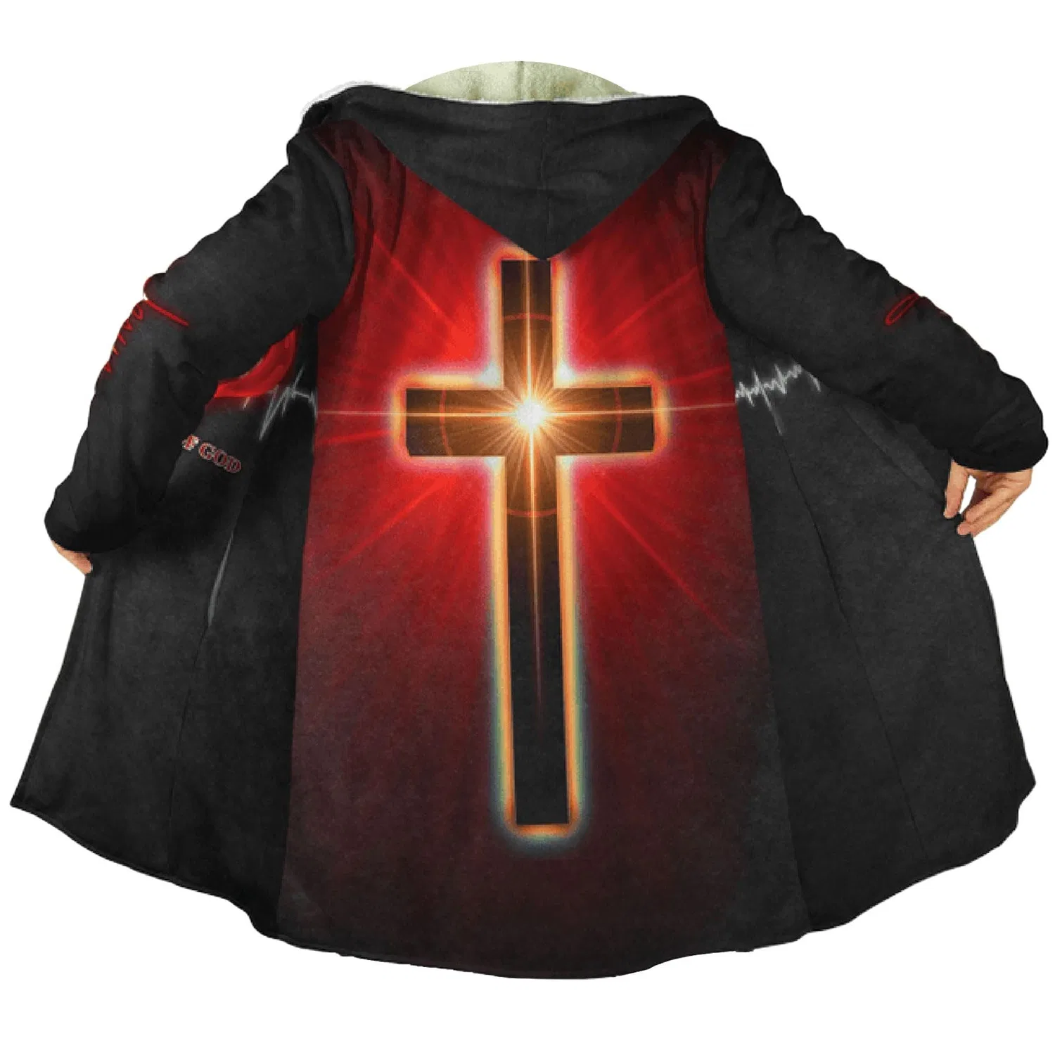 Мужское зимнее пальто с принтом Christian Bible Tattoo, Jesus Cloak-9