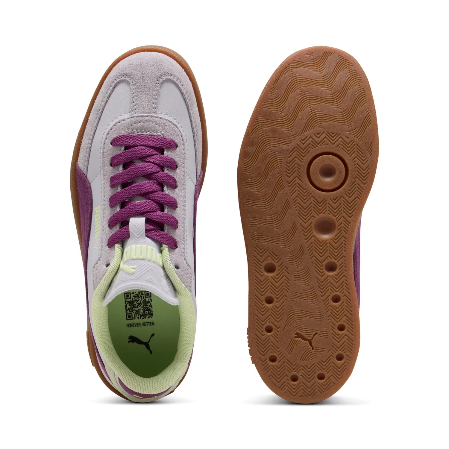Детские кроссовки с легкопрофилированной подошвой PUMA, Lavender Pop-Plum Wine — фото 4