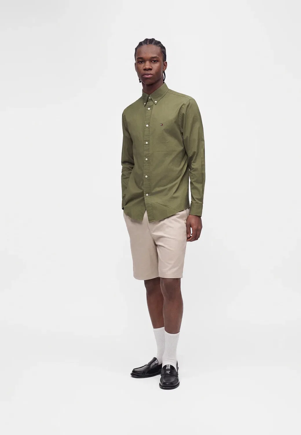 Рубашка Flex Solid - базовые элементы гардероба Tommy Hilfiger, Ghost Fern — фото 2