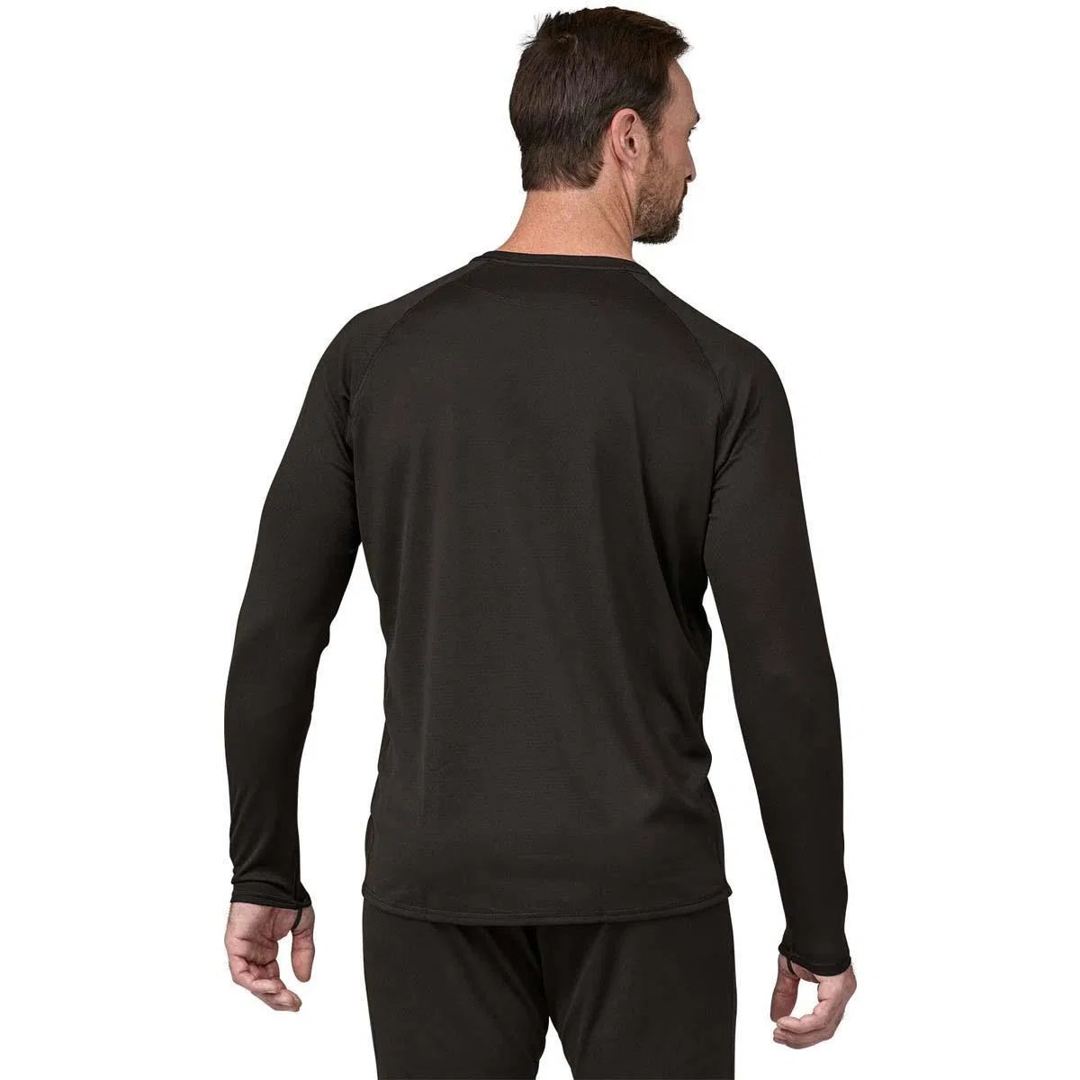 Термобелье футерное с длинным рукавом Patagonia Capilene Midweight Crew, Black — фото 2
