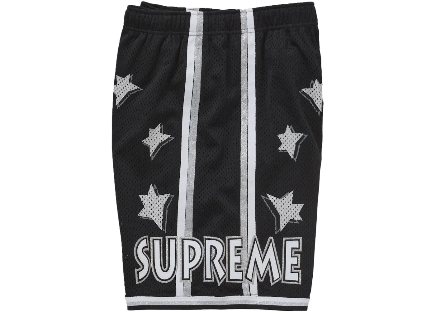 Мужские шорты баскетбольные с сетчатой тканью Supreme All Star Basketball Short (SS25), Black — фото 2