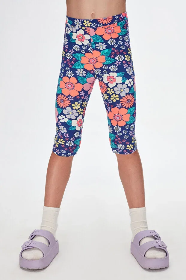 Детские леггинсы для девочек с принтом Neon Garden Lovetti, Patterned — фото 2