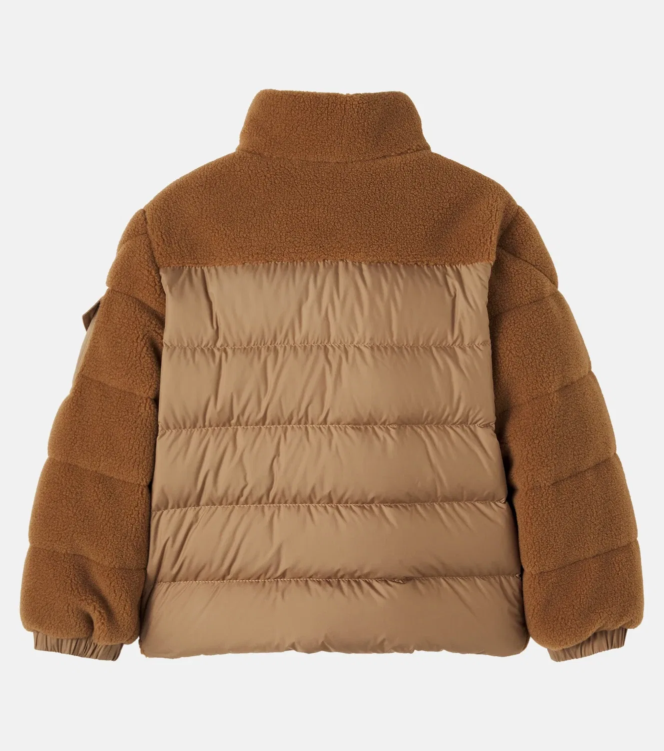Плюшевая куртка Миш Moncler Enfant, коричневый — фото 3