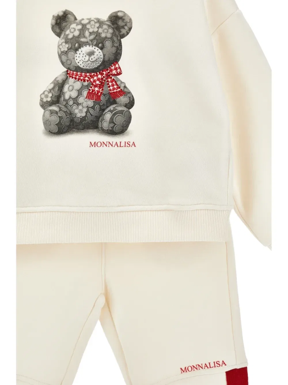 Спортивный костюм с принтом Teddy Bear Monnalisa, бежевый — фото 3
