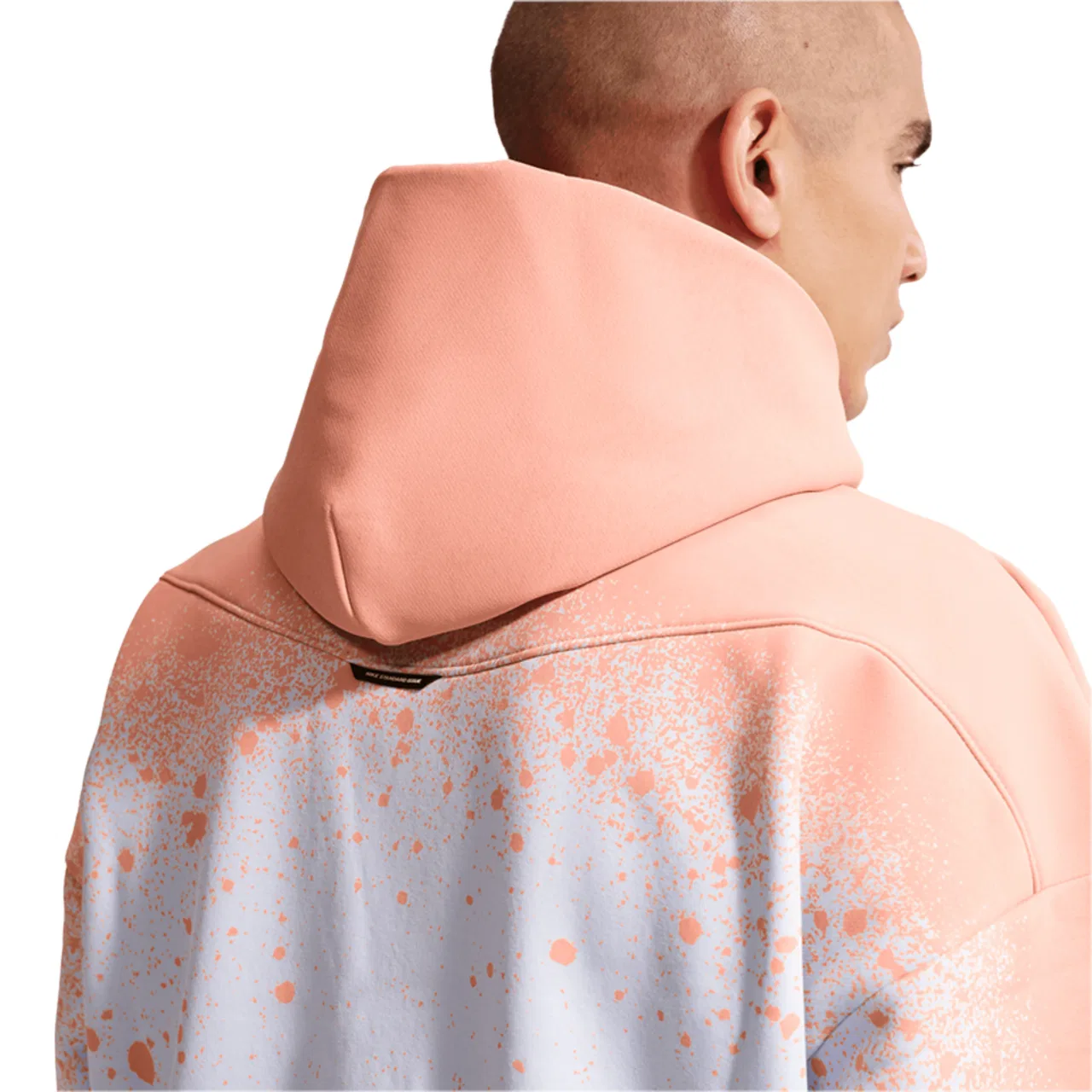 Мужское худи Hours TF Standard Issue Pullover Nike, цвет Grey/Orange Pulse/Pale Ivory — фото 4