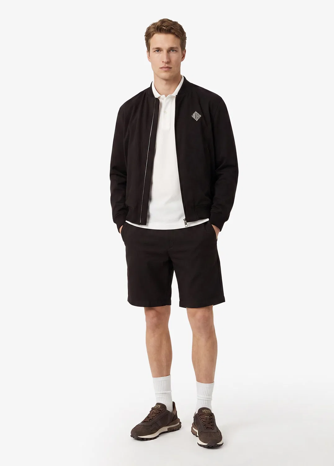 Бермуды Lacoste зауженные, коричневый