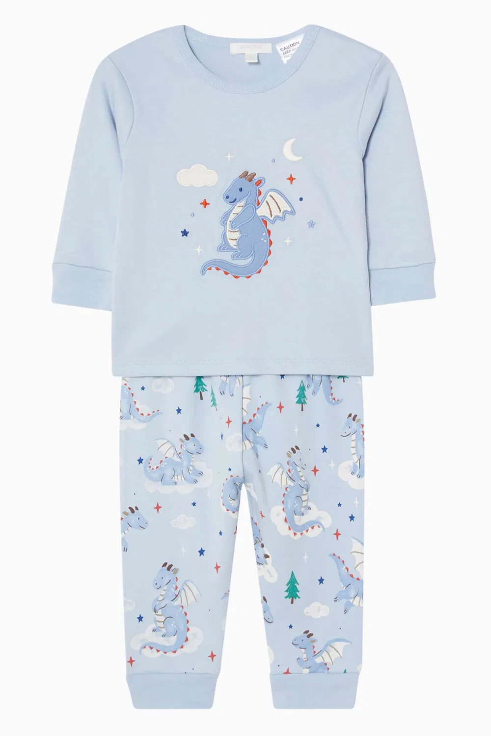 Пижамный комплект плотный хлопковый Sleeping Dragon Purebaby, синий